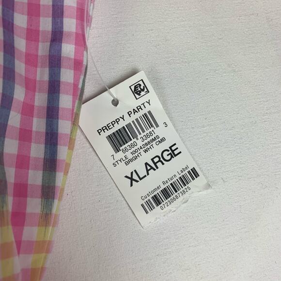 Charter Club women's XL gingham tiered midi dress sun sundress party new - Picture 5 of 11